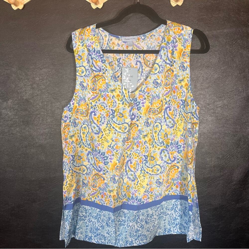Floral‎ & Ivy Floral Tank Top Size Small